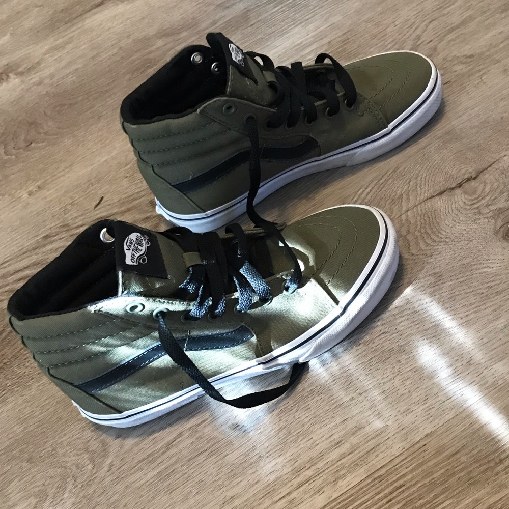 Olive green kids vans